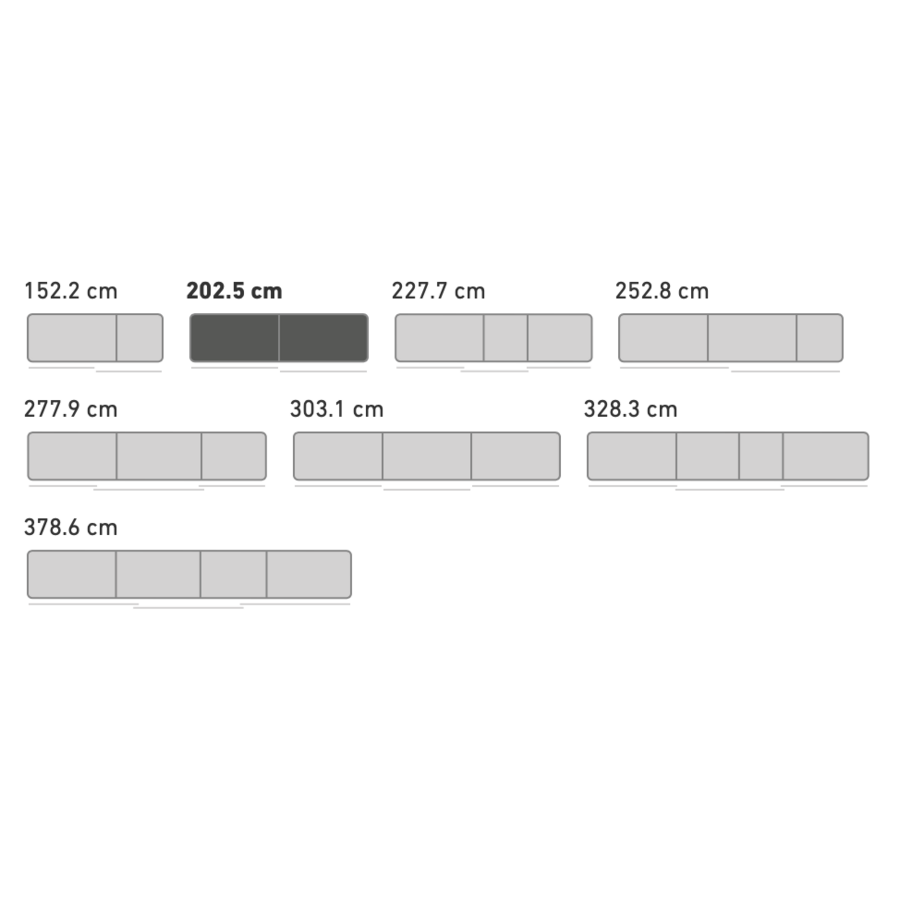 Kaschmir Schuifdeurkast 202 cm