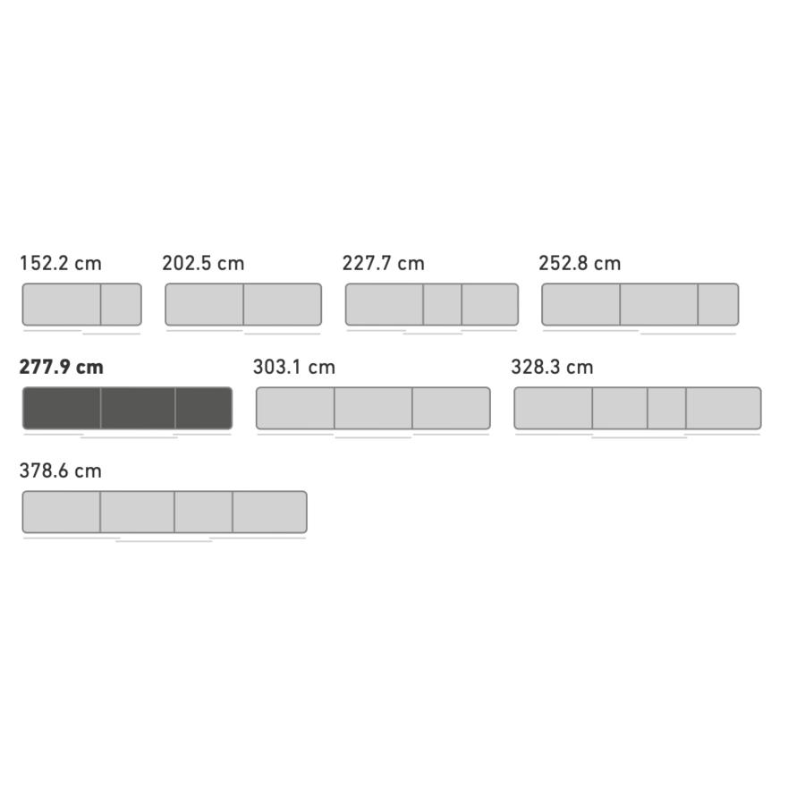 Kaschmir Schuifdeurkast 278 cm