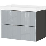 Germania Vasio Plus 81 cm Wastafel met Onderkast Grafiet/Zilvergrijs