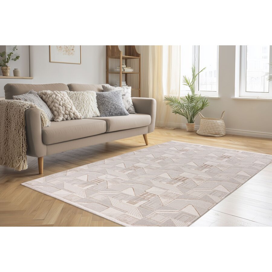Jardin 200x290 cm Vloerkleed Beige/Zilver 701