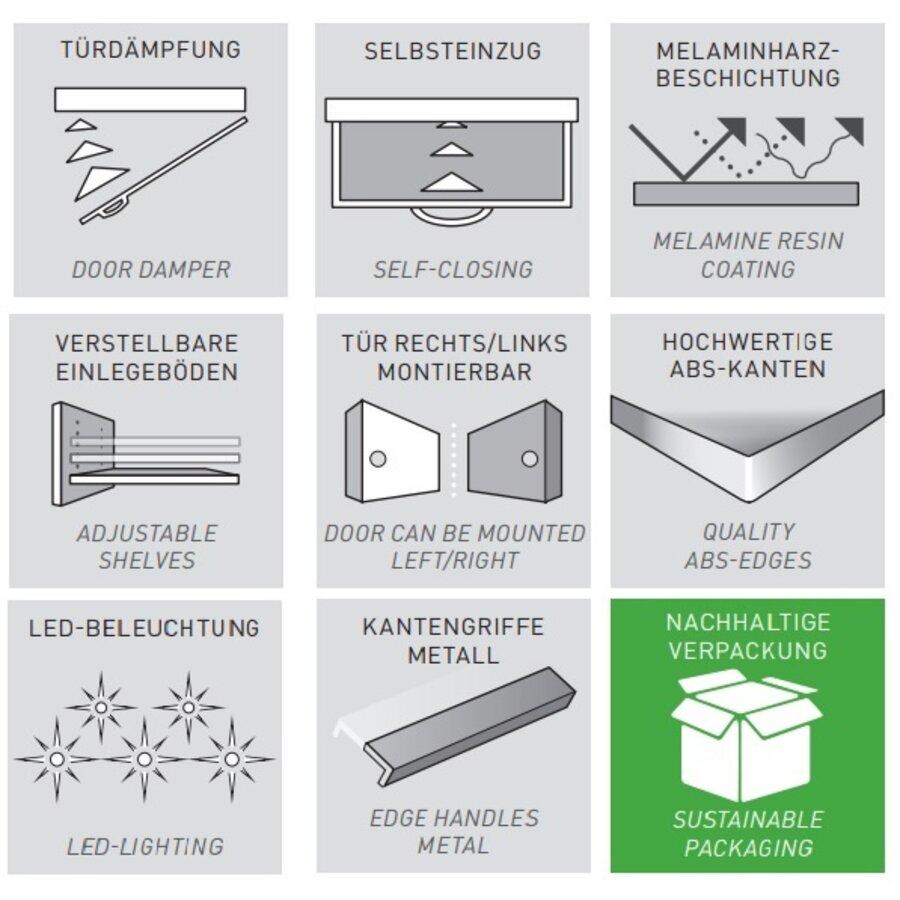 Forano Wit / Eiken Wastafelonderkast 80 cm