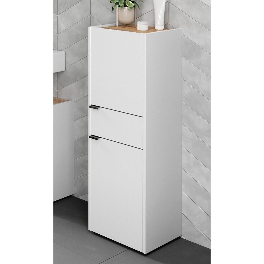 Forano Wit / Eiken Badkamerkast Hoog