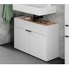 Forano Wit / Eiken Wastafelonderkast 80 cm