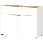 Germania Forano Wit / Eiken Wastafelonderkast 80 cm