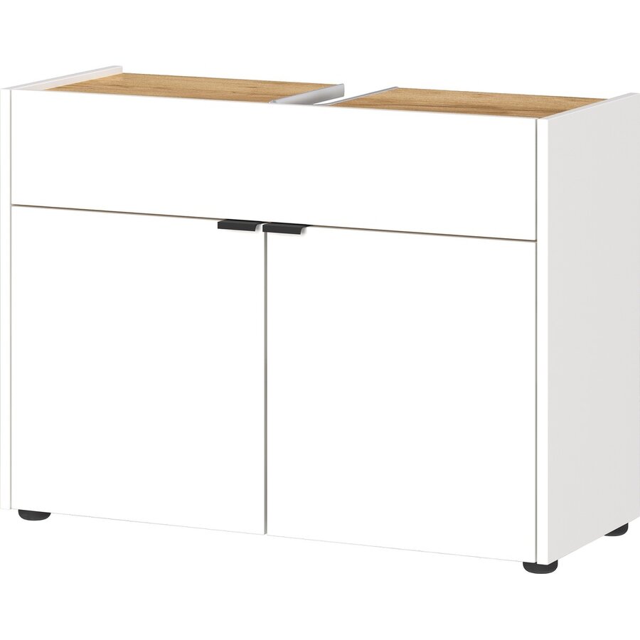 Forano Wit / Eiken Wastafelonderkast 80 cm