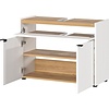 Forano Wit / Eiken Wastafelonderkast 80 cm