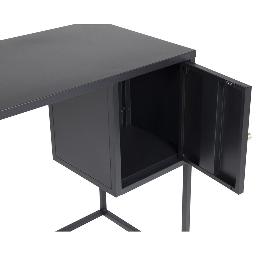Bakal Zwarte Bureautafel met 1-Deur