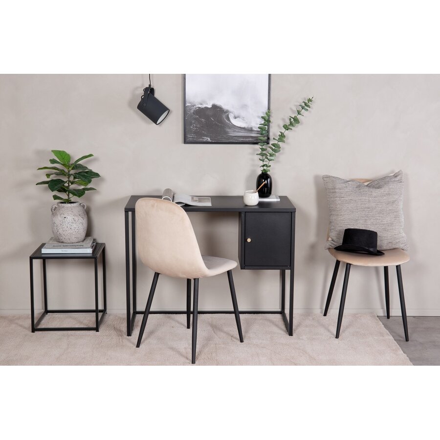 Bakal Zwarte Bureautafel met 1-Deur