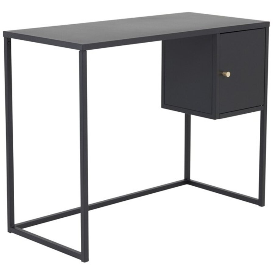 Bakal Zwarte Bureautafel met 1-Deur