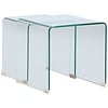 Telemark Bijzettafel Set Helder Gebogen Glas