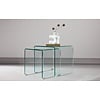 Telemark Bijzettafel Set Helder Gebogen Glas