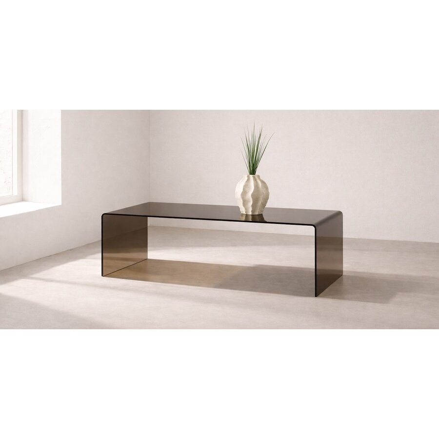 Telemark Salontafel Bruin Gebogen Glas