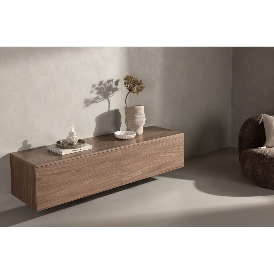 Frihamn Walnoot TV Wandmeubel met 2-Lades