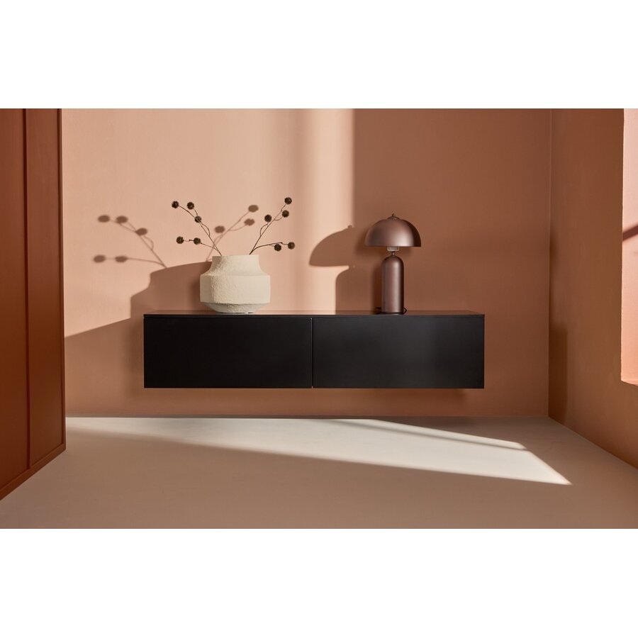 Frihamn Zwart TV Wandmeubel met 2-Lades