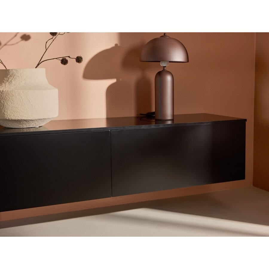 Frihamn Zwart TV Wandmeubel met 2-Lades