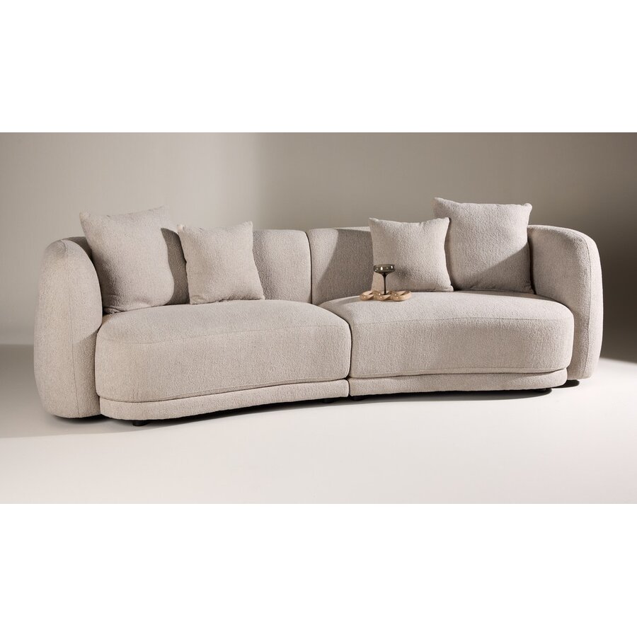 Cielo Beige Bouclé 3-Zits Bank Cielo Beige Bouclé 3-Zits Bank