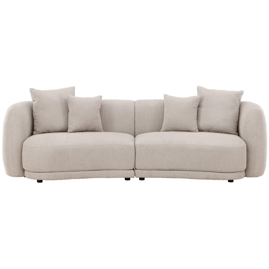 Cielo Beige Bouclé 3-Zits Bank Cielo Beige Bouclé 3-Zits Bank