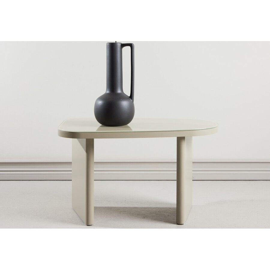 Grönvik Beige/Glas Bijzettafel Organisch