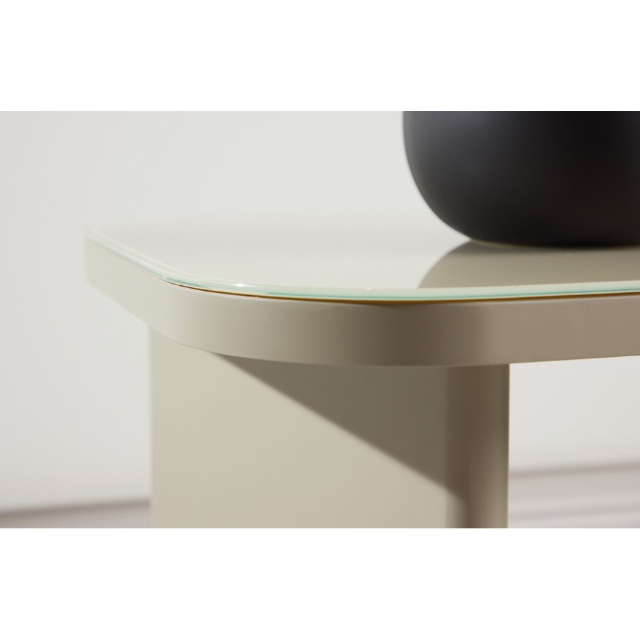 Grönvik Beige/Glas Bijzettafel Organisch