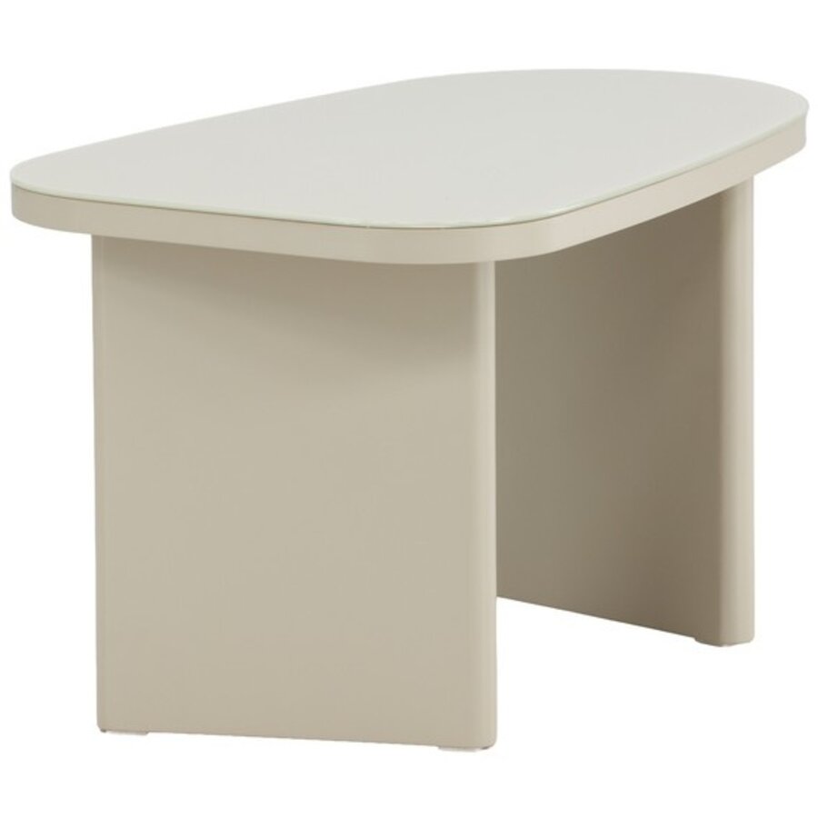 Grönvik Beige/Glas Bijzettafel Organisch