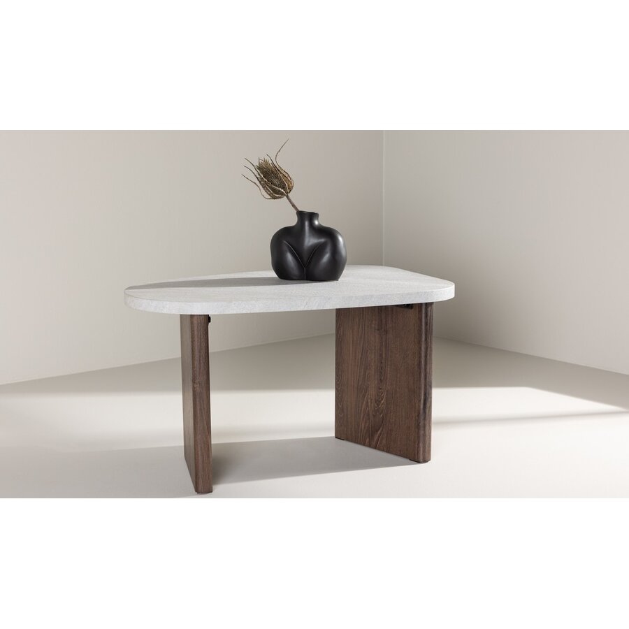Grönvik Beton/Mocha Bijzettafel Organisch