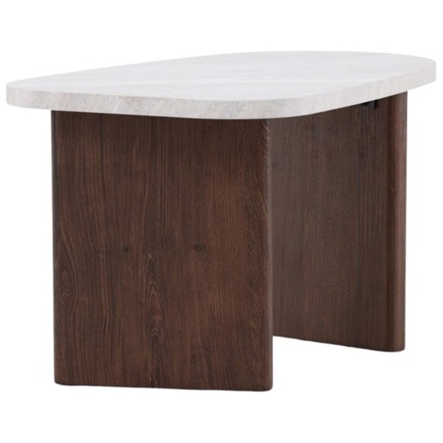 Grönvik Beton/Mocha Bijzettafel Organisch