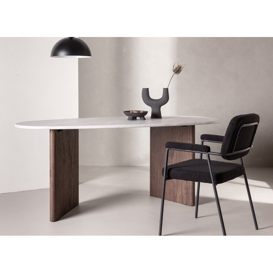 Grönvik Beton/Mocha Eettafel 180 cm