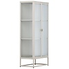 Garis Beige / Glas Opbergkast H160 cm