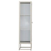 Garis Beige / Glas Opbergkast H160 cm