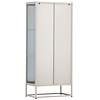 Garis Beige / Glas Opbergkast H160 cm