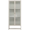 Garis Beige / Glas Opbergkast H160 cm