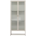 Hjem interiors Garis Beige / Glas Opbergkast H160 cm
