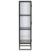 Garis Zwart / Glas Opbergkast H160 cm