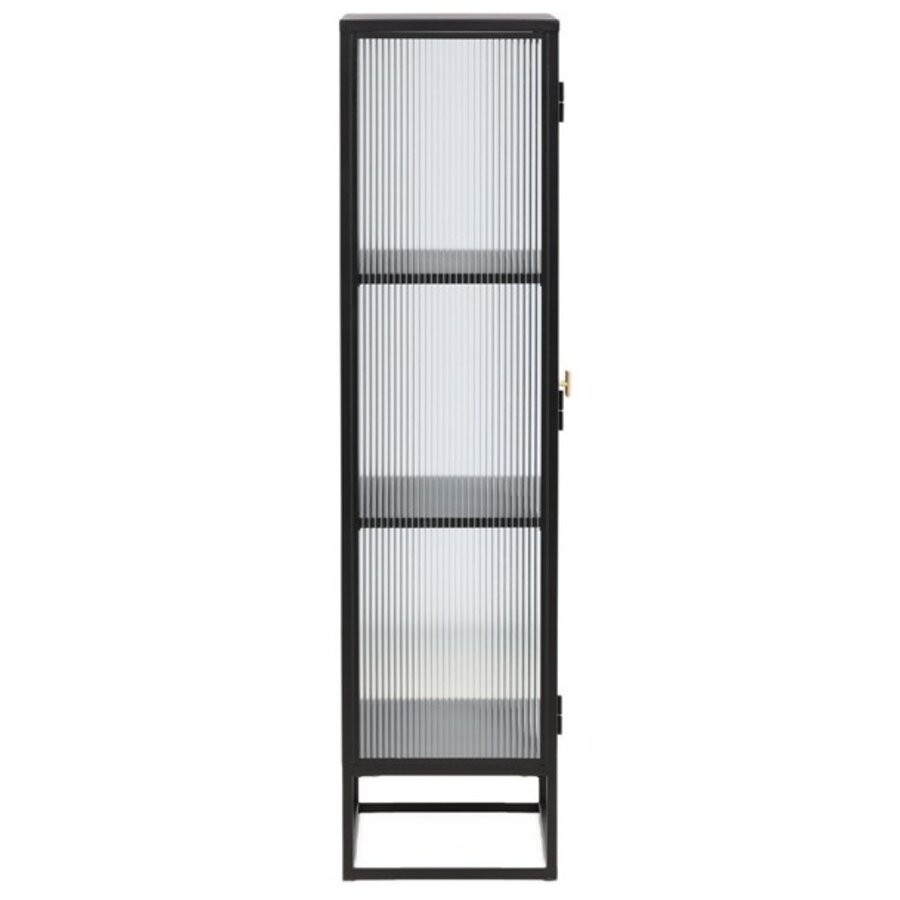 Garis Zwart / Glas Opbergkast H160 cm