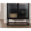 Garis Zwart / Glas Opbergkast H160 cm