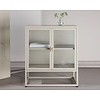 Garis Beige / Glas Opbergkast H80 cm