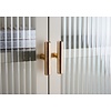 Garis Beige / Glas Opbergkast H80 cm