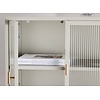Garis Beige / Glas Opbergkast H80 cm