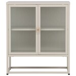 Hjem interiors Garis Beige / Glas Opbergkast H80 cm