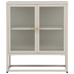 Hjem interiors Garis Beige / Glas Opbergkast H80 cm