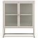 Garis Beige / Glas Opbergkast H80 cm