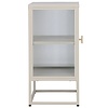 Garis Beige / Glas Opbergkast H80 cm
