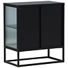Garis Zwart / Glas Opbergkast H80 cm