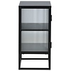 Garis Zwart / Glas Opbergkast H80 cm