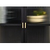 Garis Zwart / Glas Opbergkast H80 cm