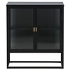 Garis Zwart / Glas Opbergkast H80 cm