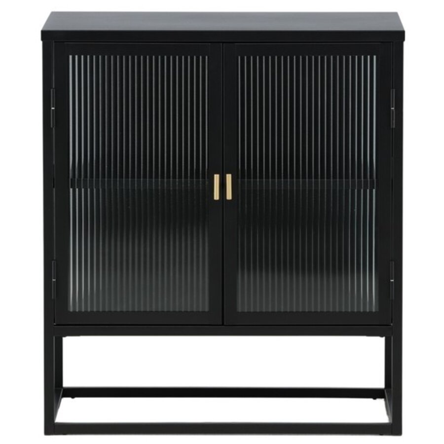 Garis Zwart / Glas Opbergkast H80 cm