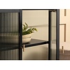 Garis Zwart / Glas Opbergkast H80 cm
