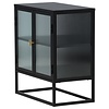 Garis Zwart / Glas Opbergkast H80 cm