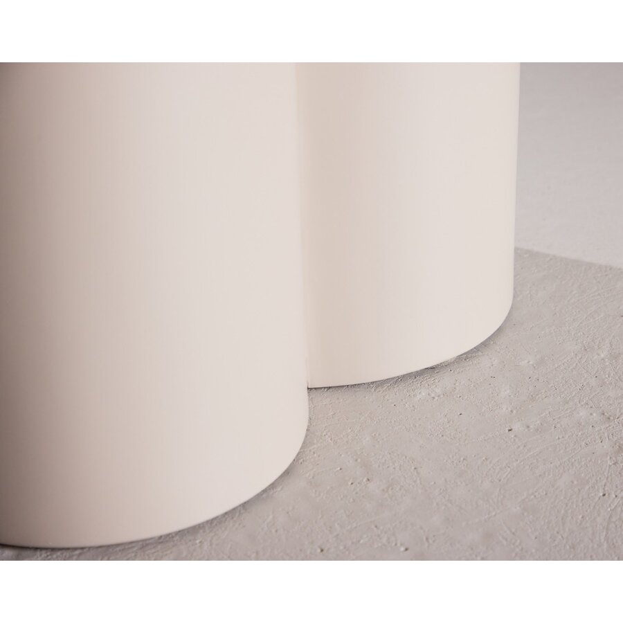 Olivia Blank Eiken/Beige Salontafel Rond Ø80 cm